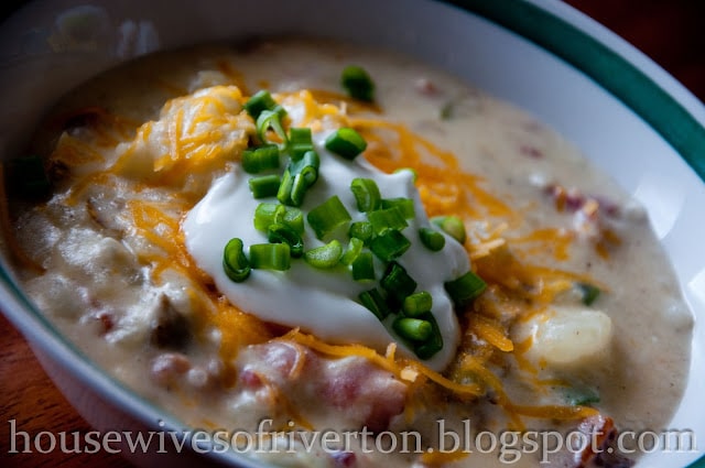 Loaded potato soup recipe.