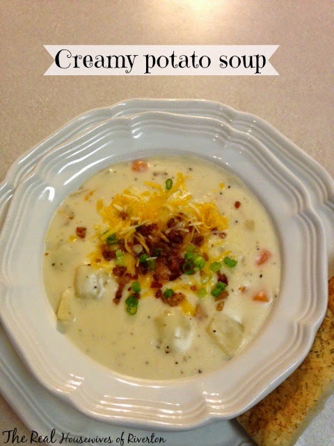 Creamy potato soup recipe.