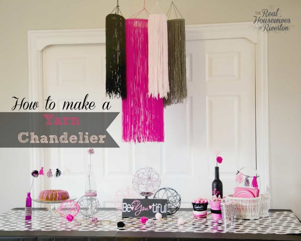 yarn chandelier
