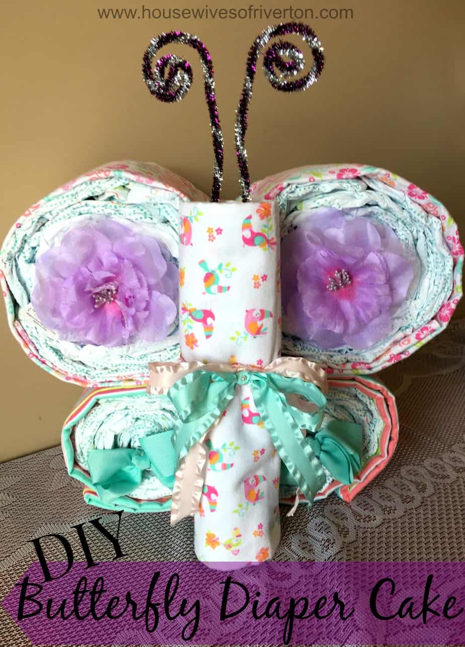 butterfly diaper cake