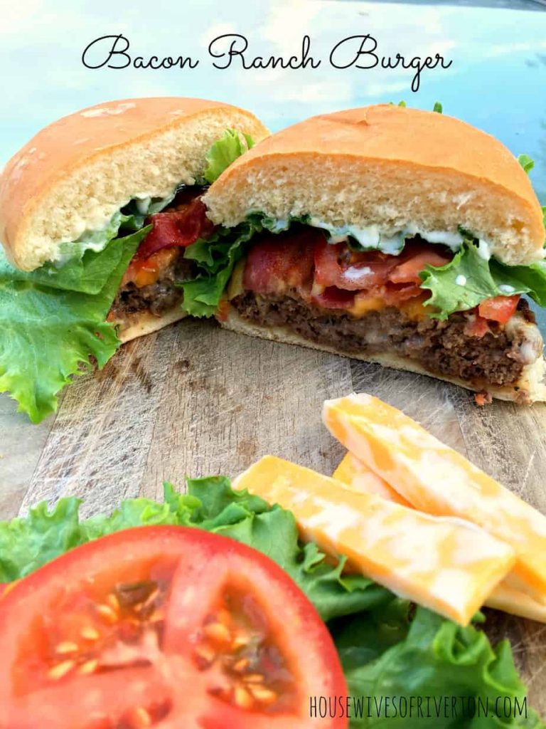 Bacon Ranch Burger | www.housewivesofriverton.com