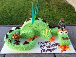 Fire breathing dragon birthday cake tutorial - header
